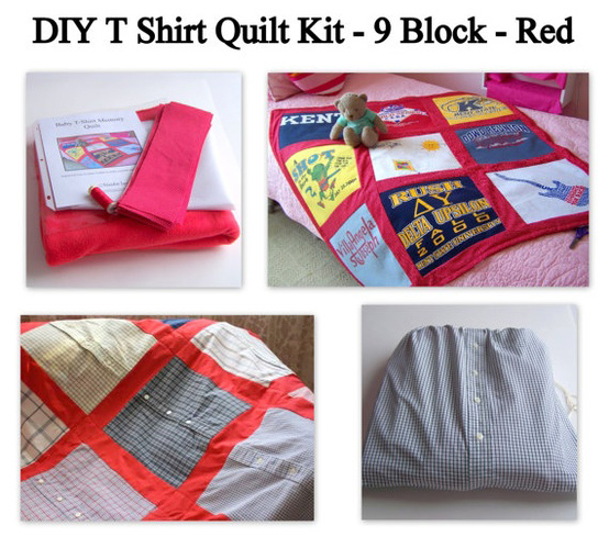 This Etsy T-shirt Quilt Kit shows you what to do. This Etsy T-shirt Quilt Kit shows you what to do.